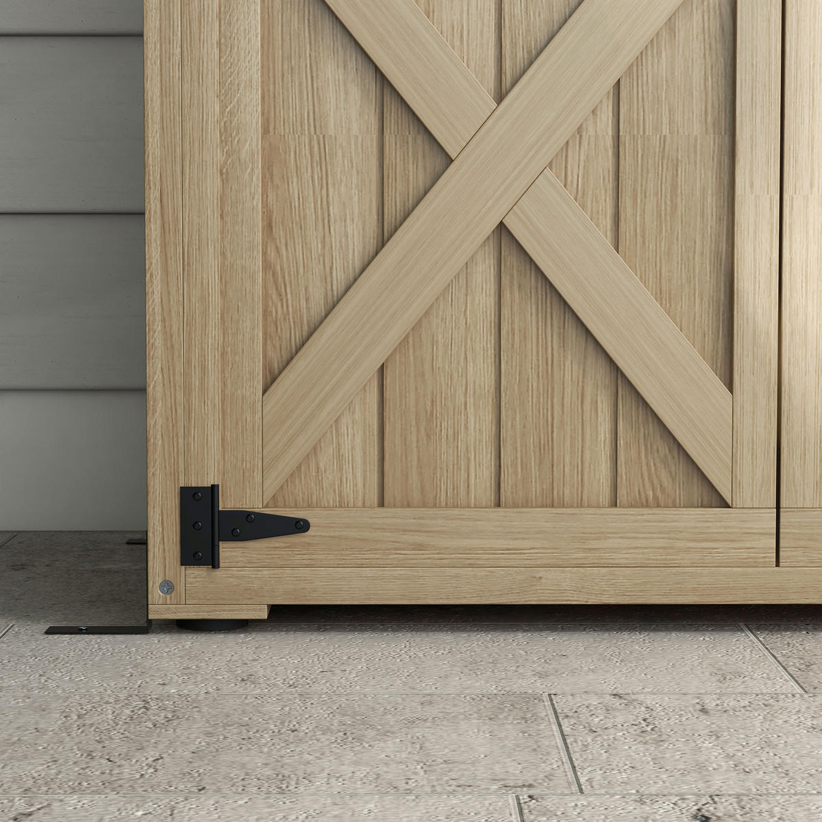 GERÄTESCHUPPEN DE-17581 2 Böden mit Bitumendach Naturholz - Naturfarben, Holz (90/168.5/54.5cm) - ComfortXL