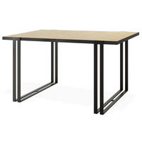 ESSTISCH Marina rechteckig ausziehbar, Artisan Eiche 160-260/90/76 cm - Schwarz/Eiche Artisan, Holzwerkstoff/Metall (160/90/76cm) - WFL GROUP