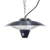 TERRASSENSTRAHLER Silber Kaba - Silberfarben/Schwarz, Metall (51/23/51cm) - Beliani