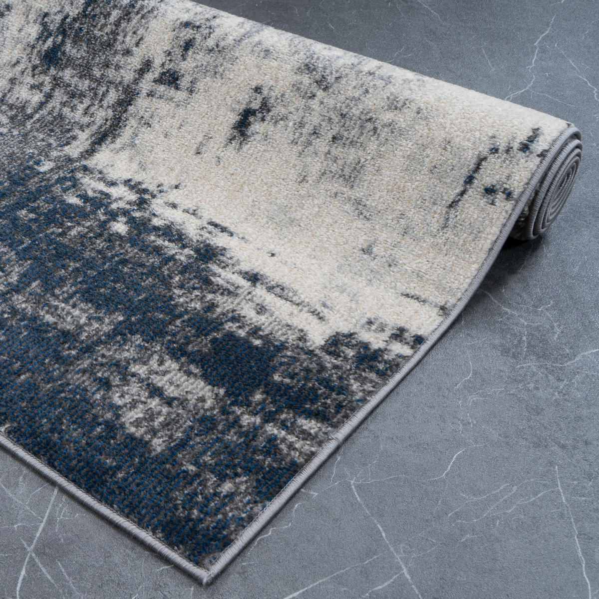 VINTAGE-TEPPICH MILANO 80/150 cm Taupe - Dunkelblau, Naturmaterialien/Textil (80/150cm) - Consilio Concept