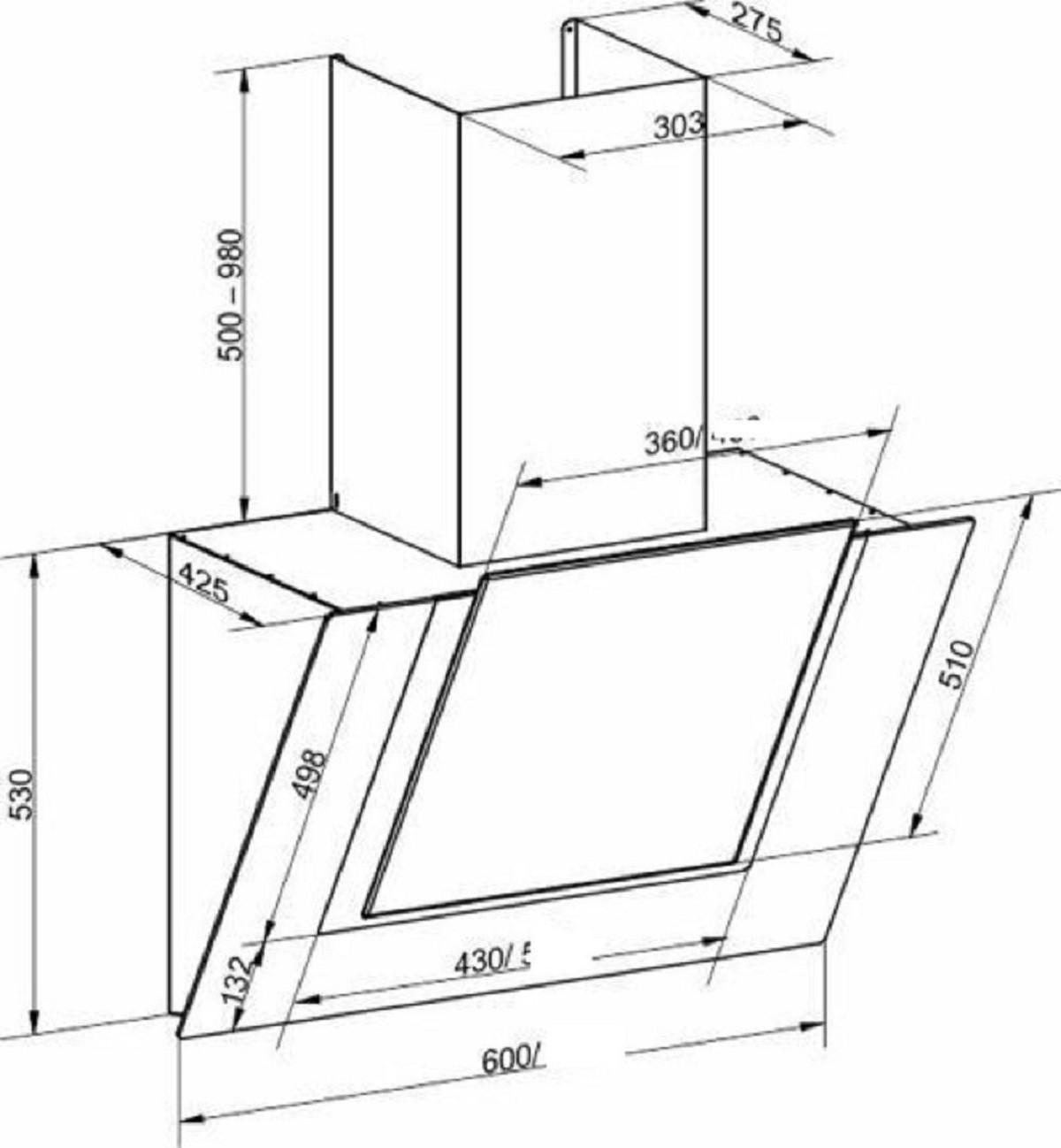 DUNSTABZUGSHAUBE AT 8409 FW Eco 80 cm Weiß - Weiß, Glas/Metall (80/103/45cm) - Kaiser Küchengeräte