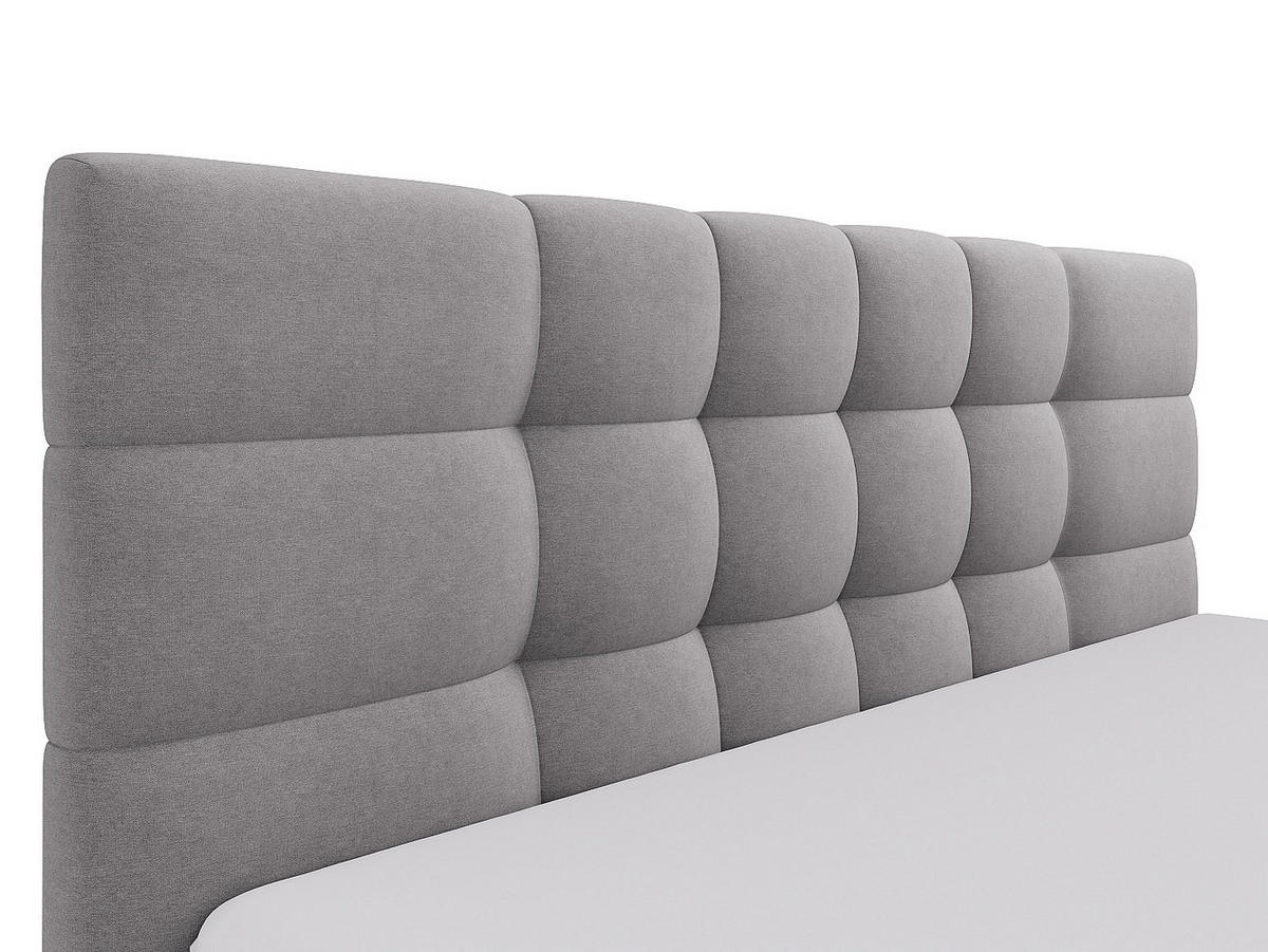 BETT mit Bettkasten - 2 Personen - stoff - hellgrau Eliava - Hellgrau, Textil (200/200cm) - Vente-Unique