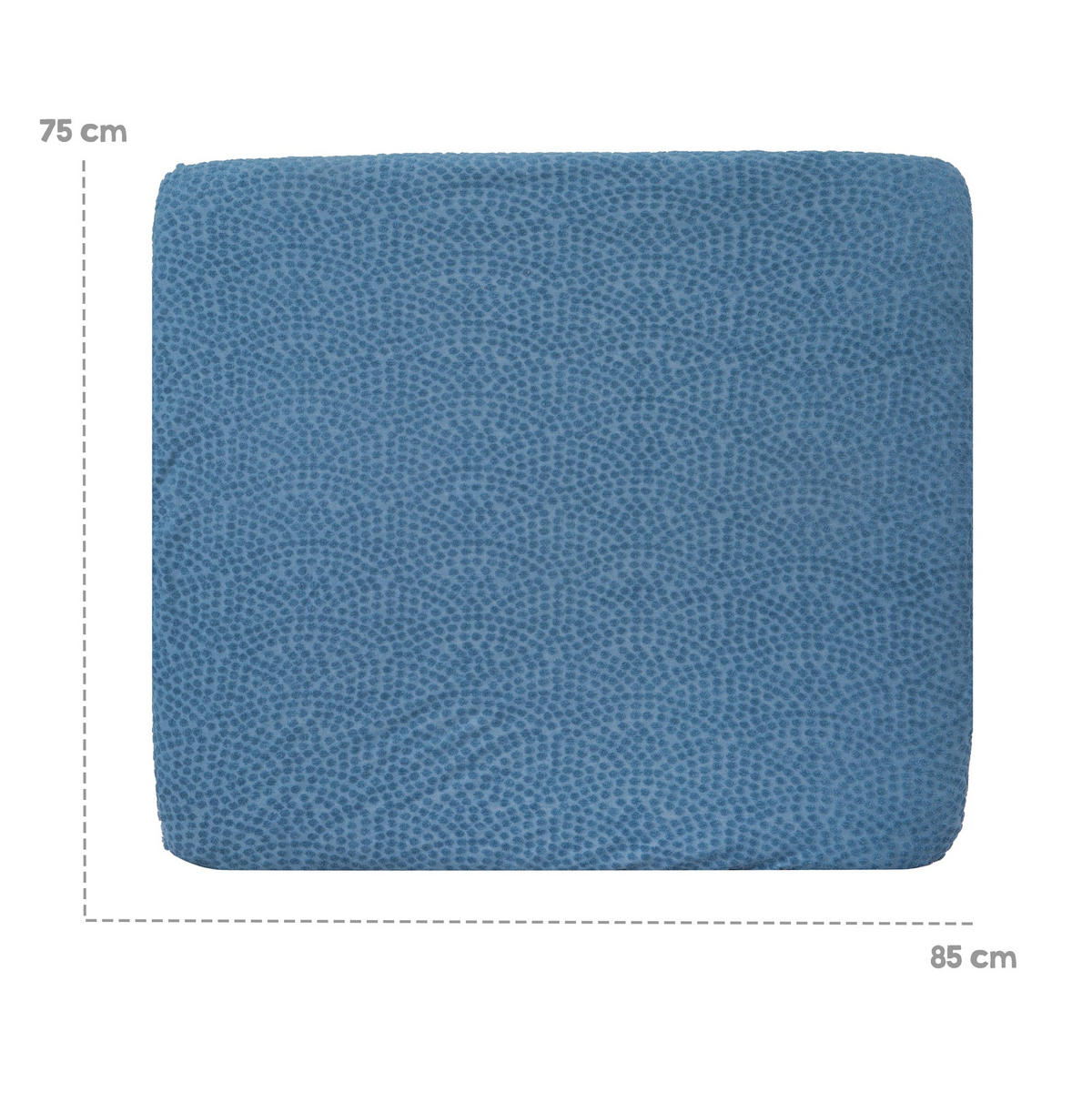 SPANNBEZUG für Wickelauflagen 75 x 85 cm - Blau, Textil (85/75cm) - Roba