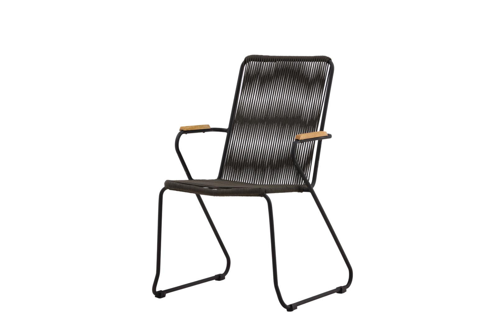 GARTENSTUHL 2er Set Schwarz - Schwarz, Holzwerkstoff (60/93/63cm) - ebuy24