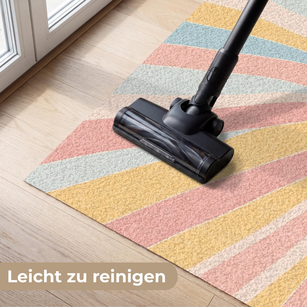 FUSSMATTE Illustration - Sonne - Pastellfarben Sauberlaufmatte 150x90 cm - Hellrosa, Kunststoff (150/90cm) - MuchoWow