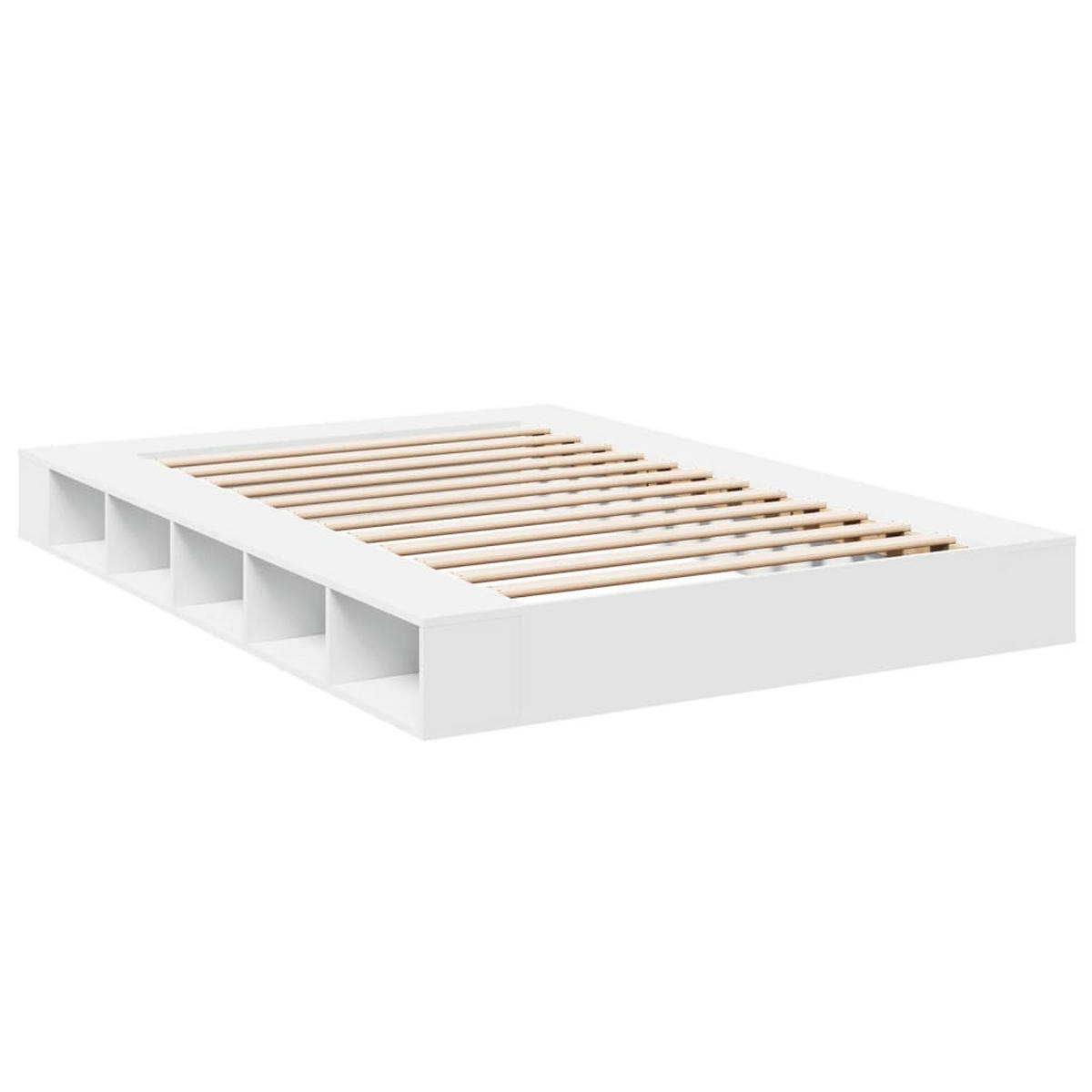 BETTGESTELL Weiss 140/200 Cm Holzwerkstoff - Weiß, Holzwerkstoff (140/200cm) - vidaXL