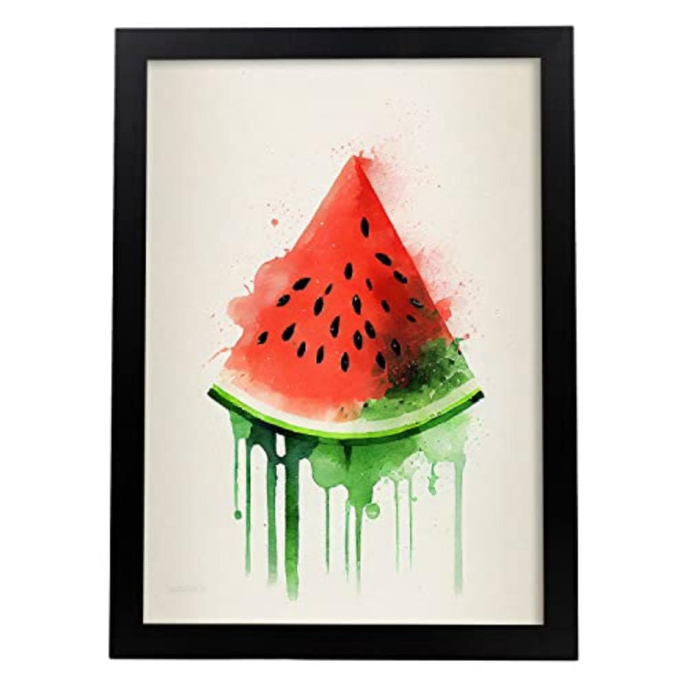POSTER Vollfarbiges Wassermelone 1 . A3 Rahmenlos - Klar, Papier (29.7/5/42cm) - Nacnic