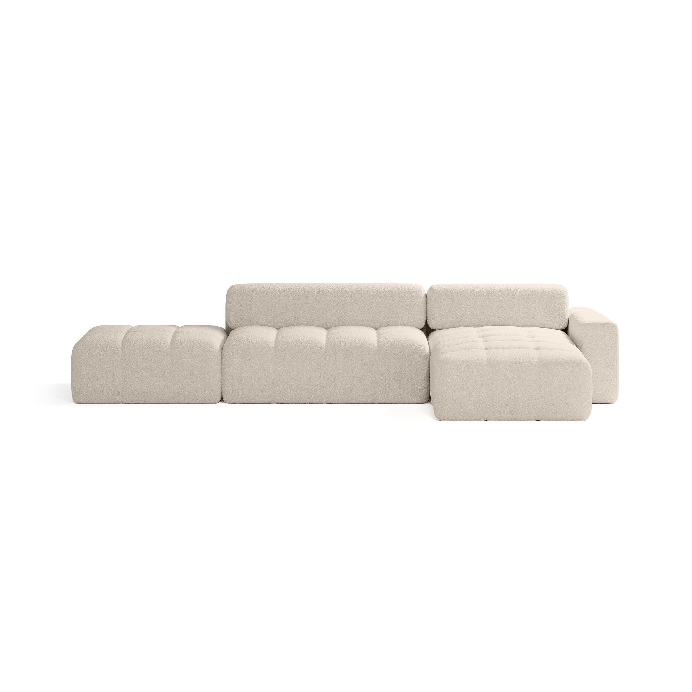 ECKSOFA RIFU LA mit Schlaffunktion, Beige - Beige, Textil (363/185cm) - Fedve