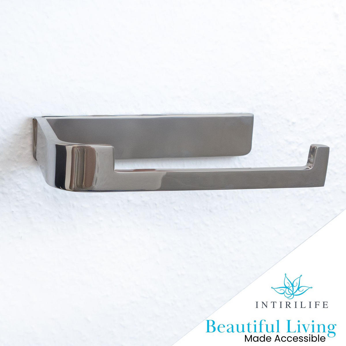 TOILETTENPAPIERHALTER ohne Ablage - Silberfarben, Metall (12/12/15cm) - Intirilife