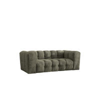 SOFA 2-Sitzer, Komfort, BALOO, stoff Schenille & Bouclé, Grün - Grün, Holz (196/75/106cm) - Kaiser Möbel