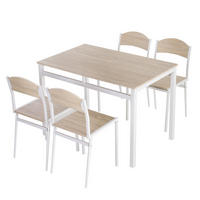 ESSGRUPPE, MDF, Metall, Hellgrau - Hellgrau, Kunststoff (63/76.5/100cm) - HOMCOM