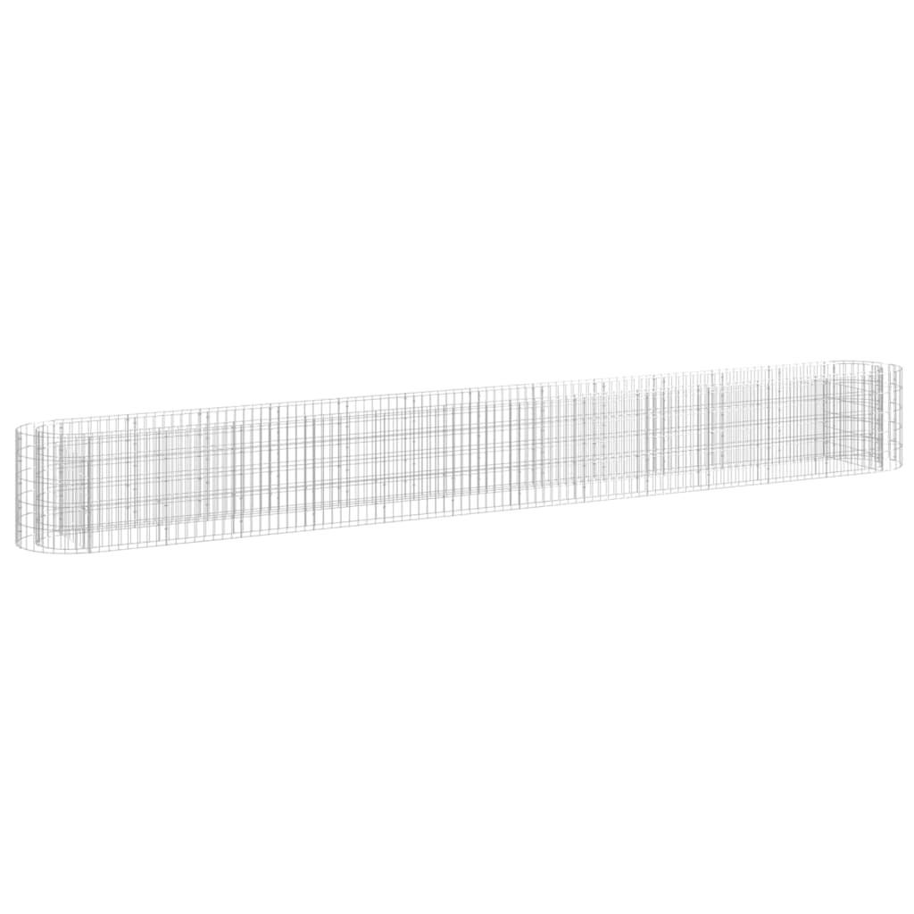 furnicato Gabionen-Hochbeet Silber 50x50x470 cm