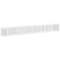 GABIONEN-HOCHBEET Verzinktes Eisen 470x50x50 cm - Silberfarben, Metall (470/50/50cm) - furnicato