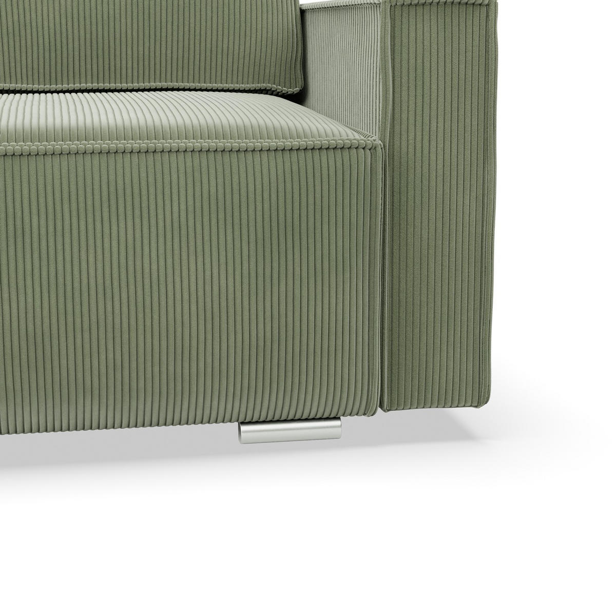 SOFA 3-SITZER MIT SCHLAFFUNKTION NOTO Grün - Grün, Textil (95/92/220cm) - Mebligo