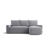 ECKSOFA mit Schlaffunktion SAVIO Poso 55 Rechts - Grau, Textil (232/140cm) - Bedante