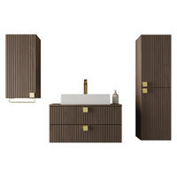 MOBILIER DE BAIE Gariano Bis I - auriu/culoare lemn de nuc, material plastic/compozit lemnos (80/42/46cm) - MIRJAN24