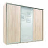 SCHIEBETÜRENSCHRANK - Kleiderschrank MONACO - Eiche Sonoma - Sonoma Eiche, Holzwerkstoff (255/251/66cm) - Möblo