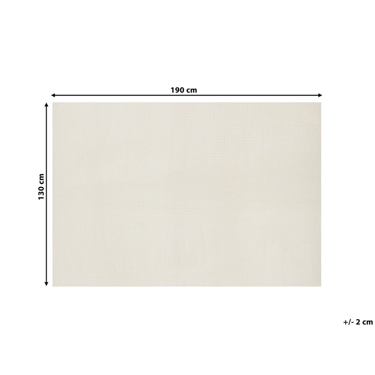 ANTIRUTSCHMATTE Balad 190/130 cm - Weiß, Kunststoff (130/190cm) - Beliani