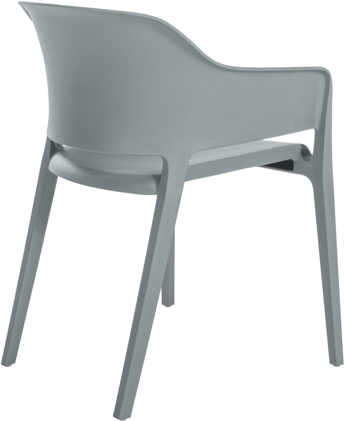 GARTENSTUHL Kunststoff grau - Grau, Kunststoff (56/78/53cm) - CLP