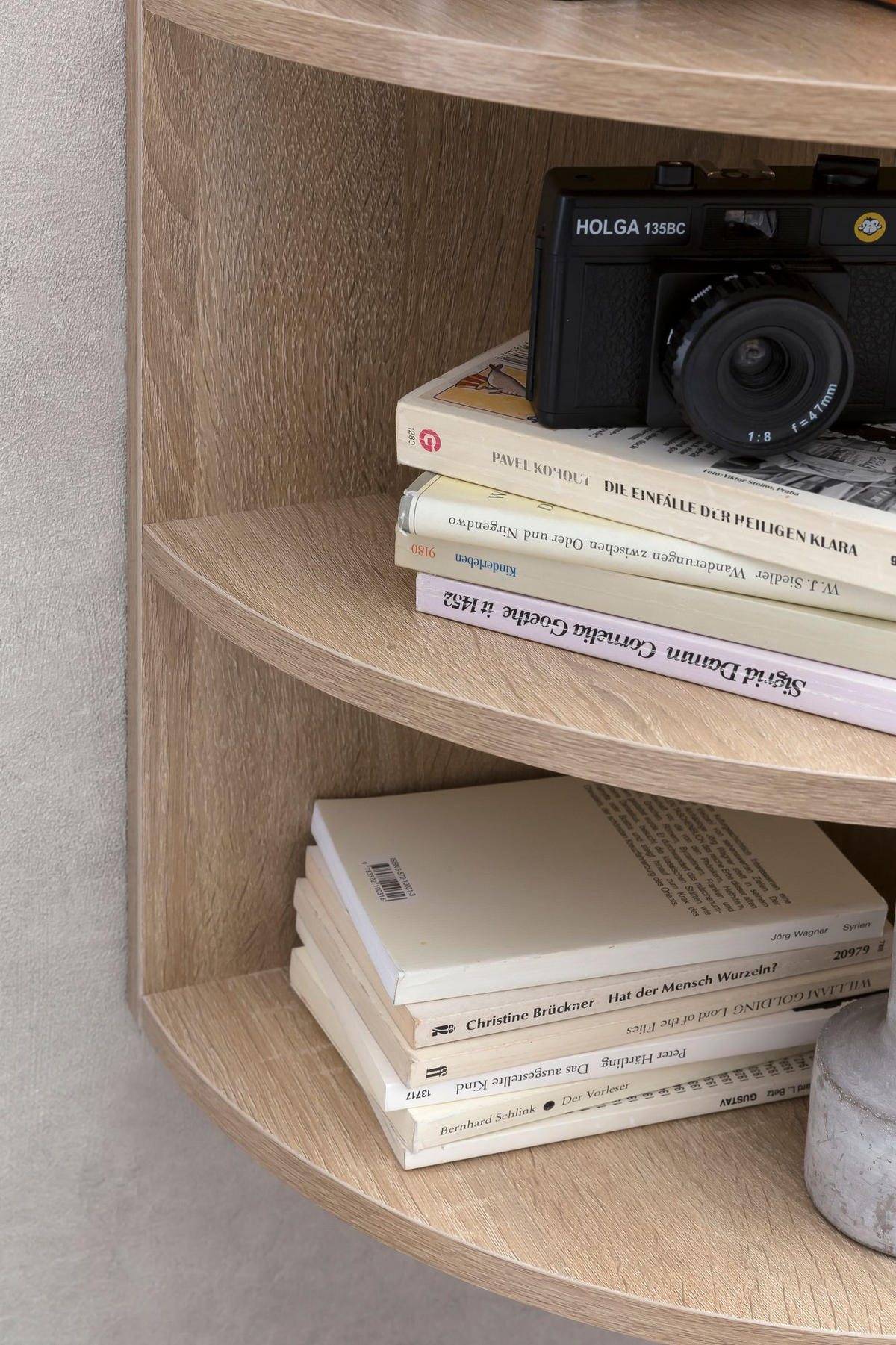 ECKREGAL NIDDA MDF Runder Front Modern, Beige 30x30x60 cm - Beige, Holz (30/60/30cm) - KADIMA DESIGN