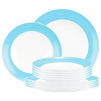 TAFELSERVICE Liberty Pure Colors Lagoon Blue 12er Set - Blau, Keramik (1/1/1cm) - Seltmann Weiden