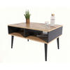 COUCHTISCH Isla Artisan Eiche-Schwarz-Schwarz 100/50/46 cm - Schwarz/Eiche Artisan, Holzwerkstoff (50/100/46cm) - Matkam Möbel