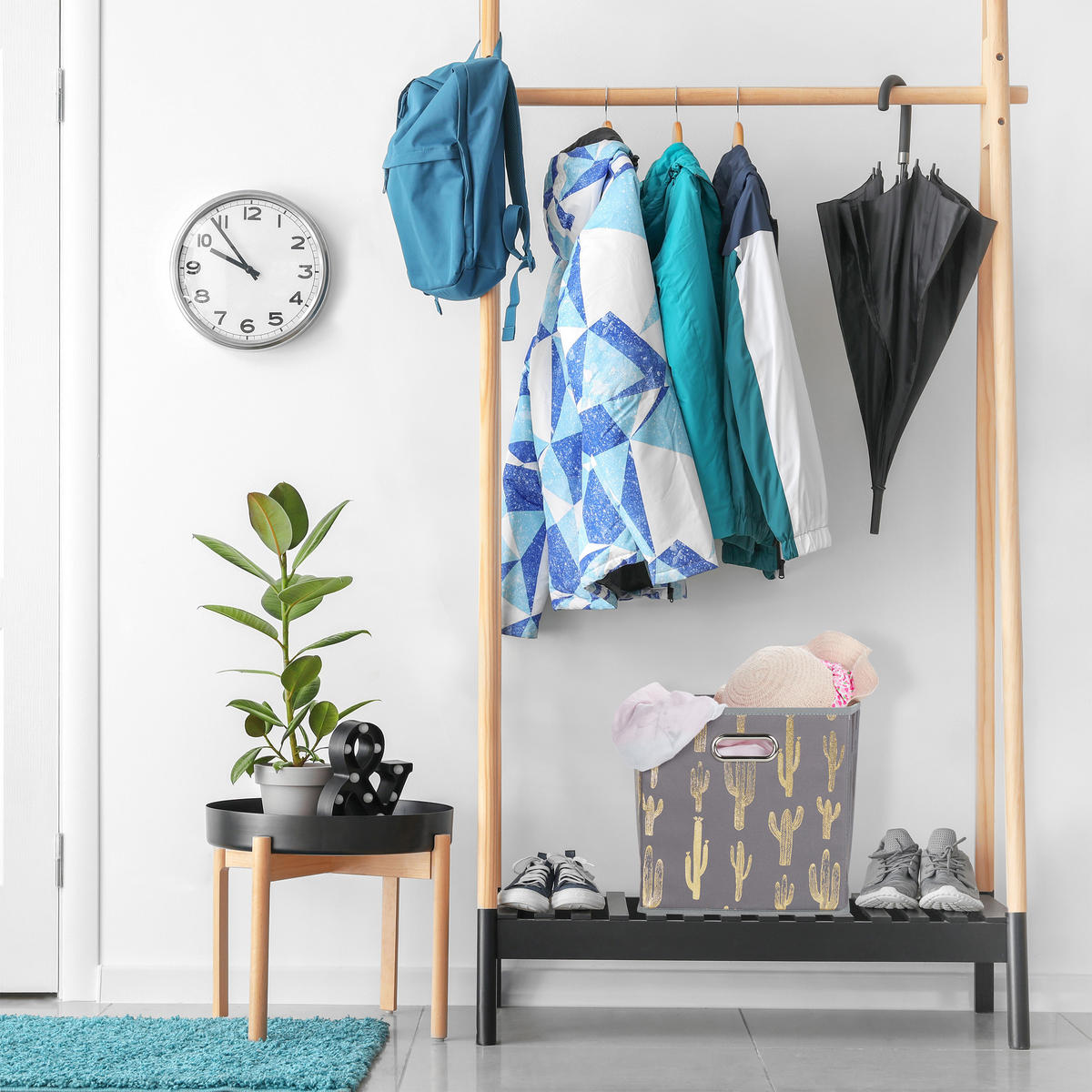 FALTBOX - Multicolor, Wellpappe/Textil (28.5/29/28.5cm) - Relaxdays