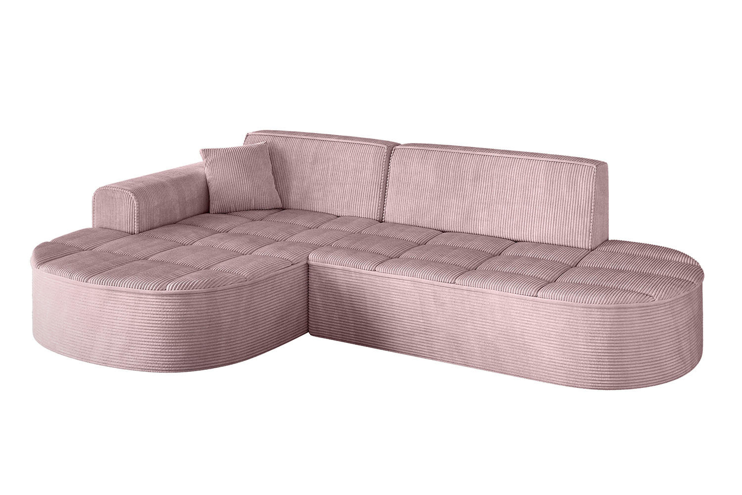 ECKSOFA Ottomane Links TARO-L1 - 243x171x79,5 cm Rosa - Rosa, Holzwerkstoff/Textil (243/171cm) - ALTDECOR