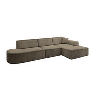 ECKSOFA Ottomane Rechts IREA-L2-v3 - 328x171x79 cm Braun - Braun, Holzwerkstoff/Textil (171/328cm) - ALTDECOR