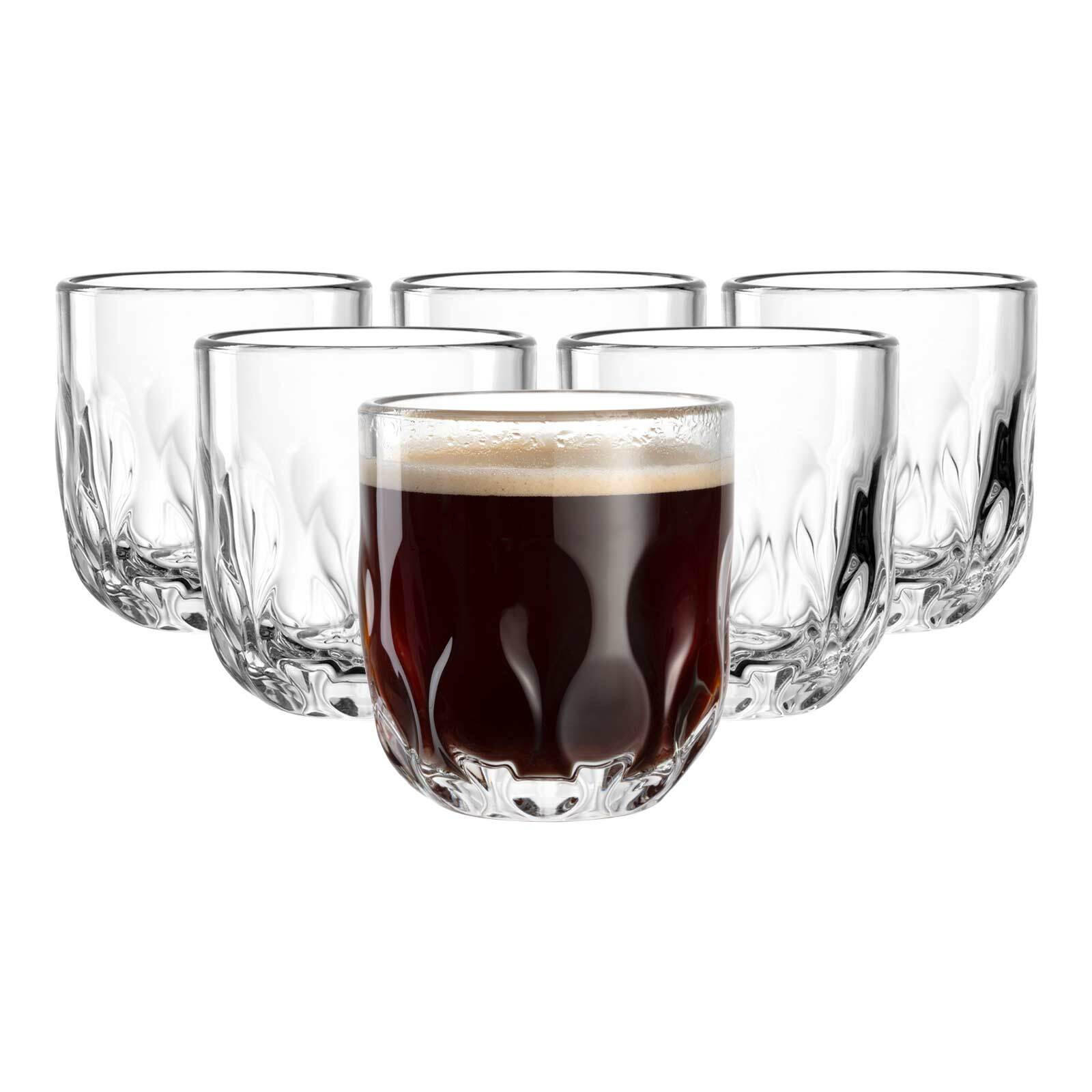 KAFFEEGLÄSER (3) Gocce transparent 220 ml 6er Set - Transparent, Glas (7.6/8.5/7.6cm) - Leonardo Living