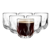 KAFFEEGLÄSER (3) Gocce transparent 220 ml 6er Set - Transparent, Glas (7.6/8.5/7.6cm) - Leonardo Living