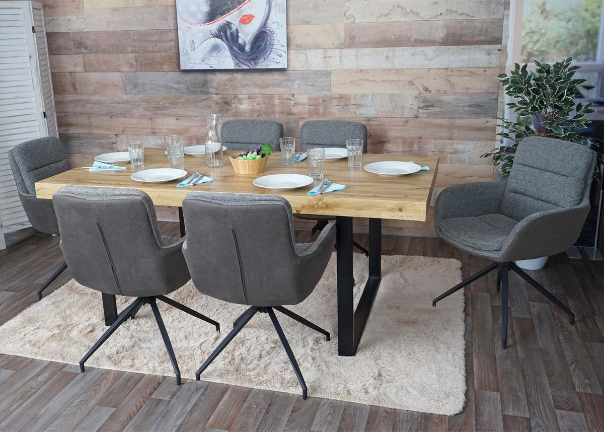 ESSZIMMERSTUHL Grau, Grau - Grau, Textil (60/89/54cm) - MCW