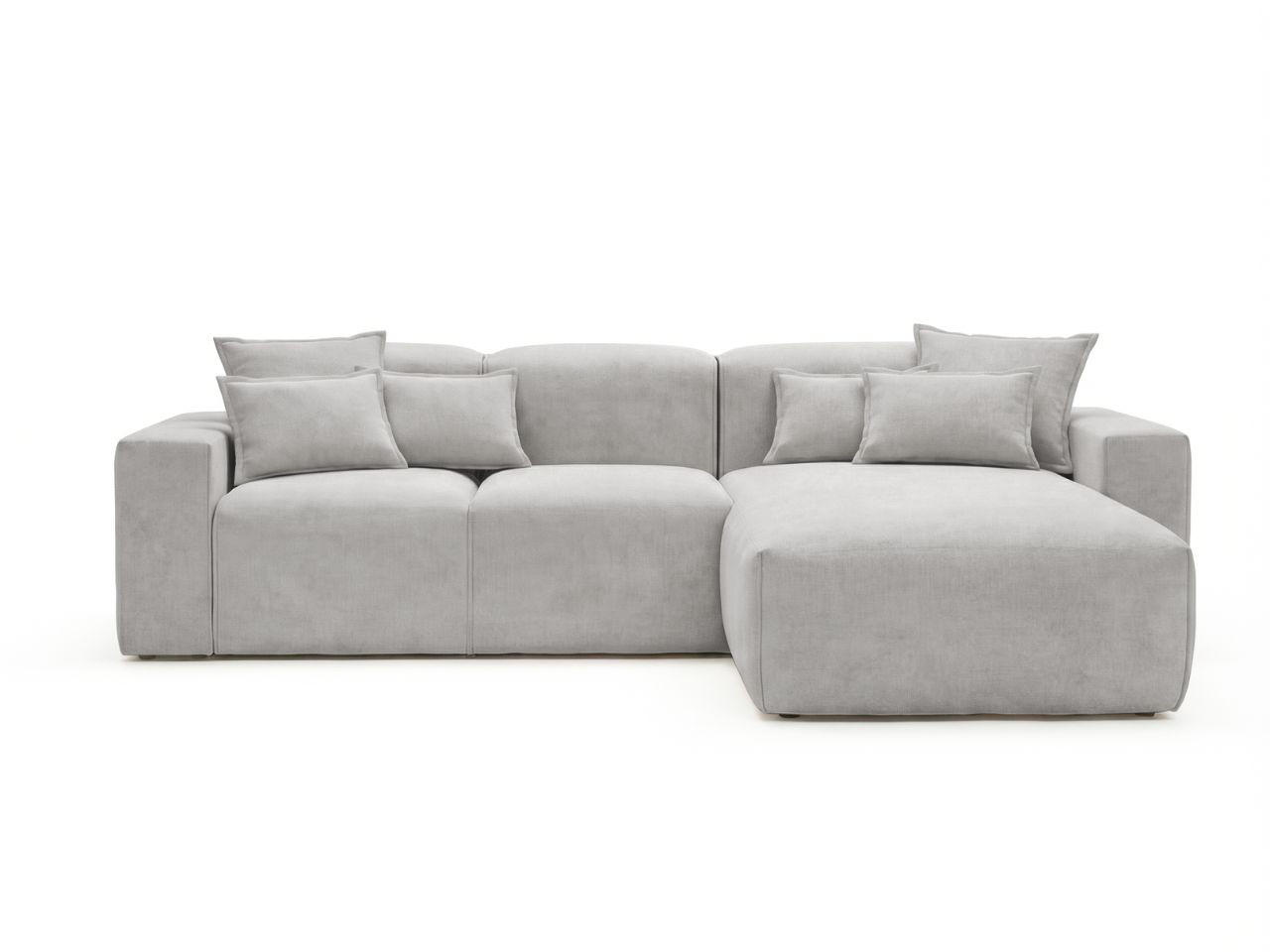 ECKSOFA Leni Grau Rechts - Grau, Holz/Textil (180/265cm) - Graingold