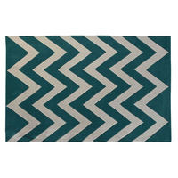 TEPPICH Polyester Zick-Zack zweifarbig 120 x 180 x 2 cm - Multicolor, Kunststoff (120/180cm) - DKD Home Decor