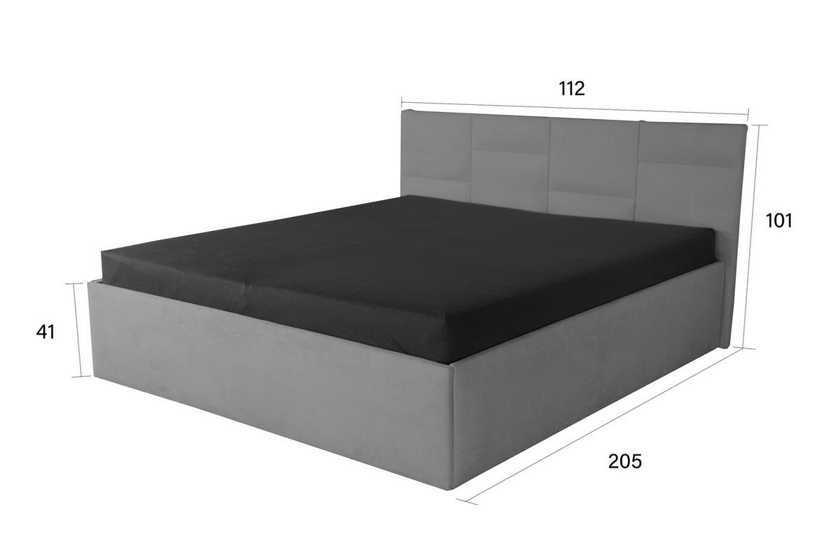 POLSTERBETT Damas Hellgrau 100 x 200 x 40 cm Ohne Matratze und Lattenrost - Hellgrau, Holz (100/200cm) - Halmon Schlafkomfort Betten 