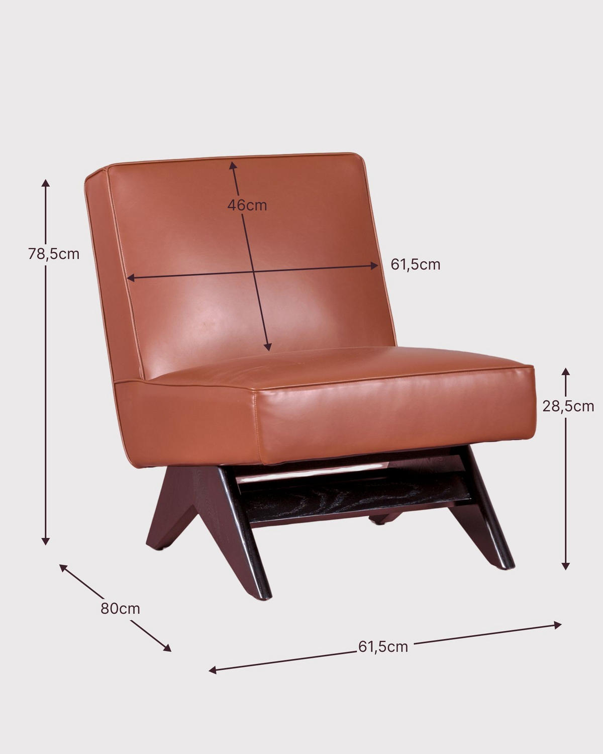 SESSEL Kunstleder, Leder Braun - Braun, Textil (62/79/80cm) - Nest Dream