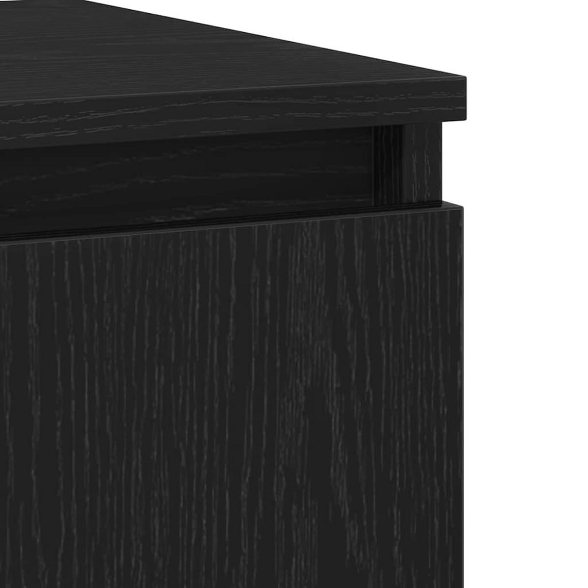 SIDEBOARD Schwarz Eichen-Optik 104/35/70 Cm Holzwerkstoff - Schwarz, Holzwerkstoff (35/70/104cm) - vidaXL