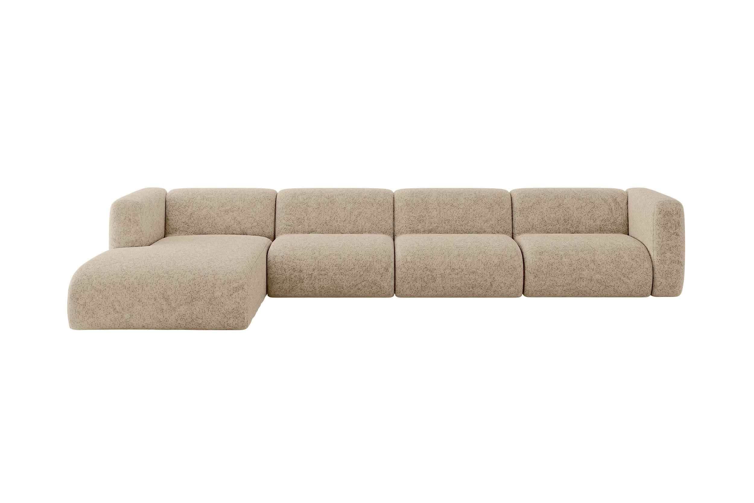 ALTDECOR ROHOVÁ SEDAČKA S LEVOU OTOMANOU MIRA-L3 409x179x70 Hnědá Velur