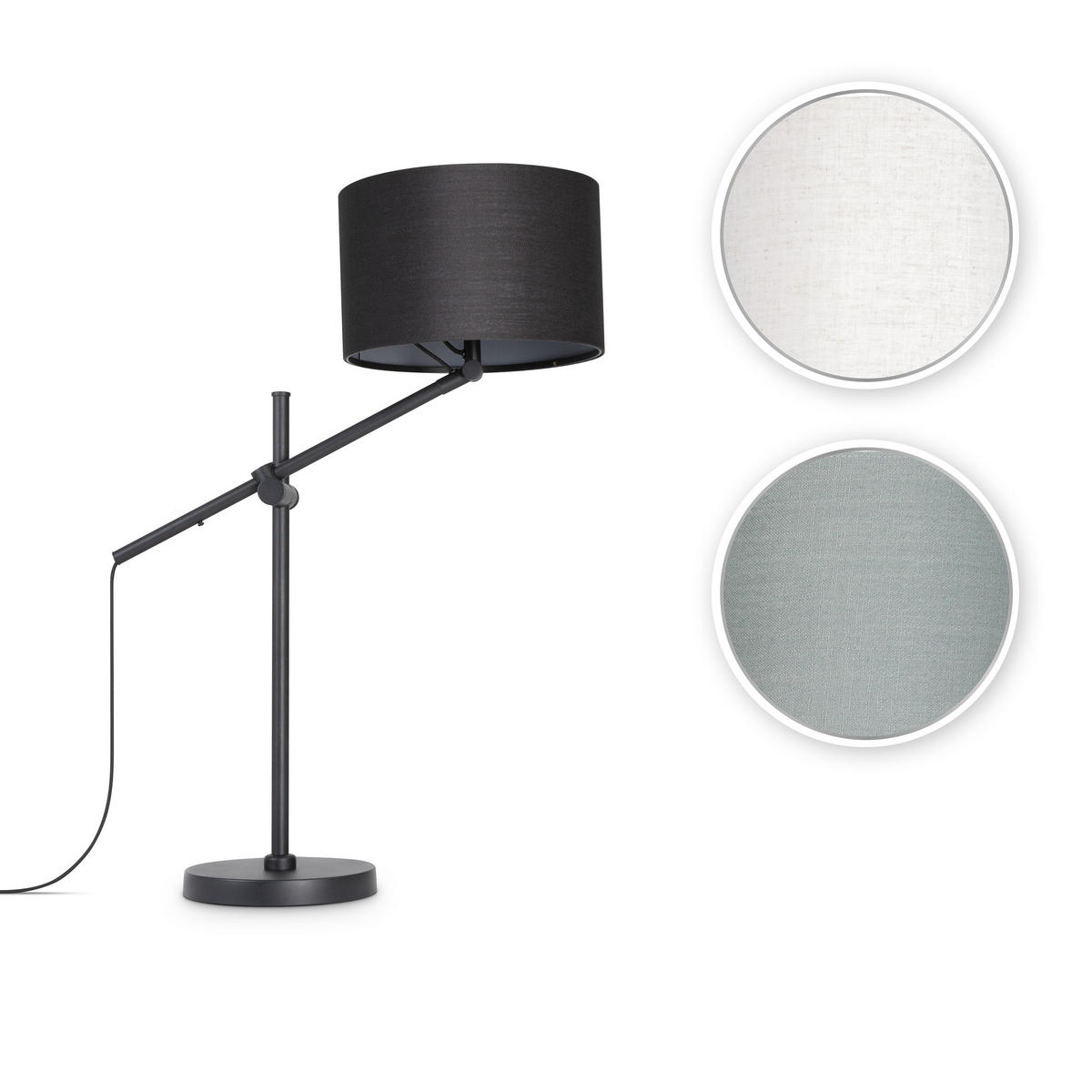 TISCHLAMPE Tom - Weiß, Metall (57/28/78.1cm) - Paco Home