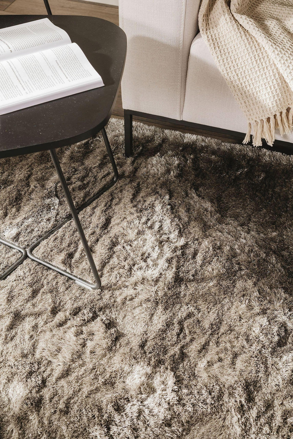 HOCHFLORTEPPICH Whisper Grau 140x200 cm - Grau, Textil (140/200cm) - benuta Nest