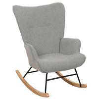 SCHAUKELSTUHL Grau, Grün - Grau/Grün, Holz (69/92/86cm) - MCW