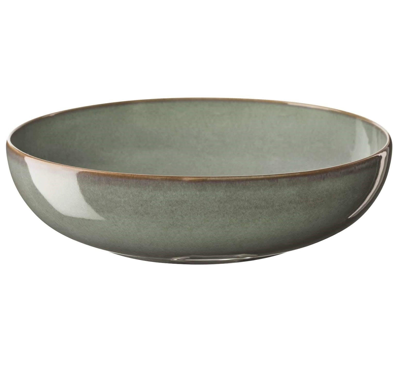 ASA Selection Tiefe Teller Saisons Eucalyptus ø 21 cm - 4 Stück - Grün, Keramik (1/2/6cm)