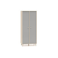 KINDERKLEIDERSCHRANK MEVEL Grau 80x51x190 cm - Grau, Holzwerkstoff (80/190/51cm) - FURNLUX