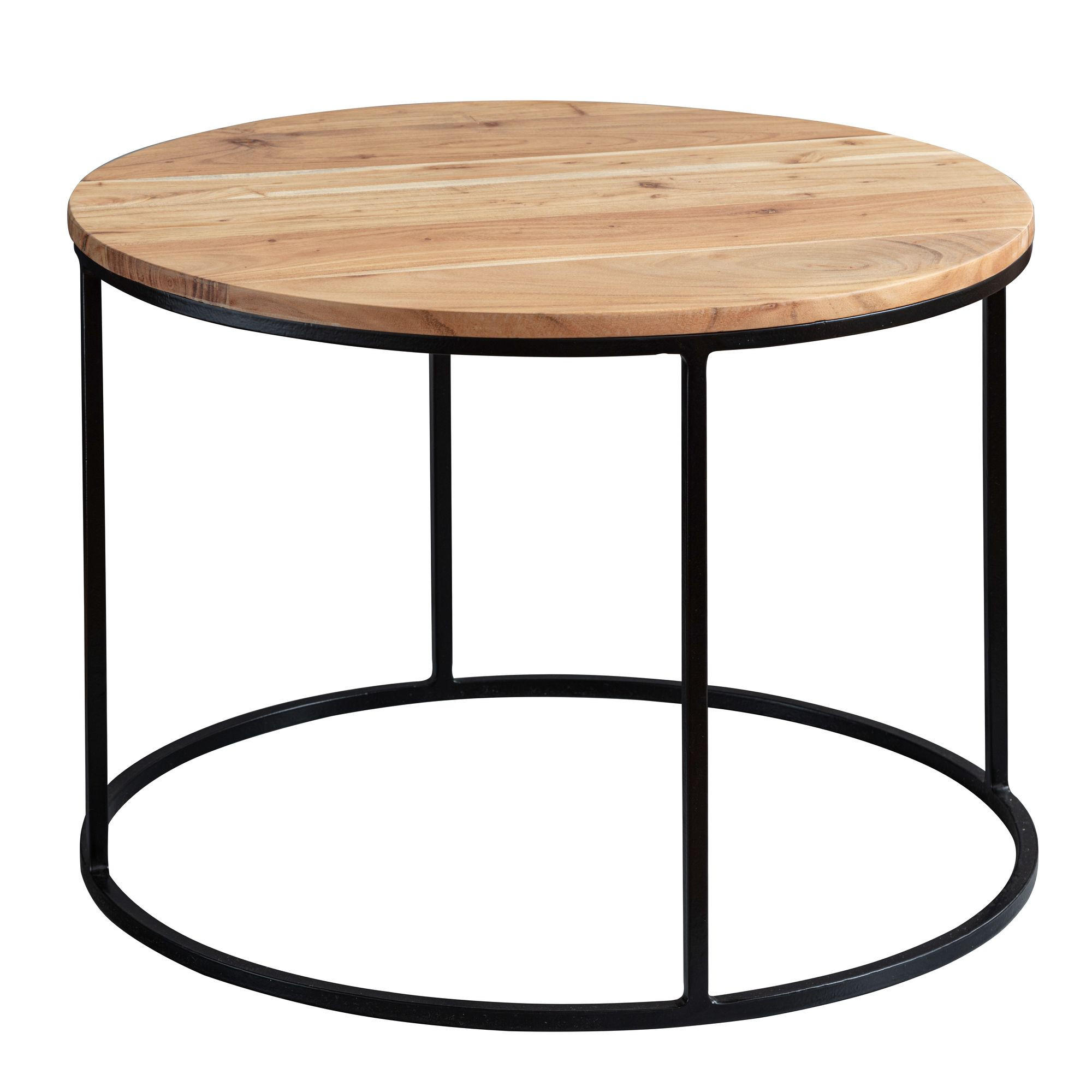 SOFATISCH rund RADHA Wohnzimmertisch - Akaziefarben, Holz (60/60/43cm) - tinkaro