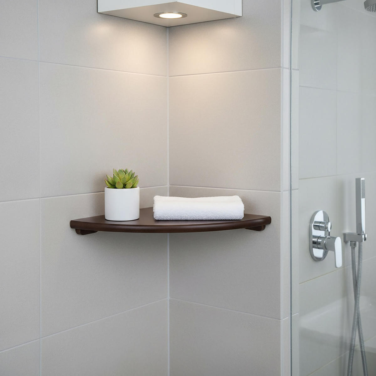 ROHOVÁ pol. - hnedá, drevo (30/3/30cm) - Relaxdays