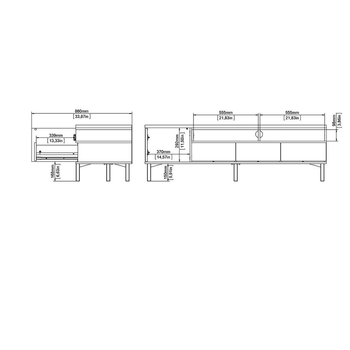TV-MÖBEL, Roomers, Weiß, Holzwerkstoff, 156 x 49 x 49 cm - Weiß, Holzwerkstoff (156/49/49cm) - ebuy24