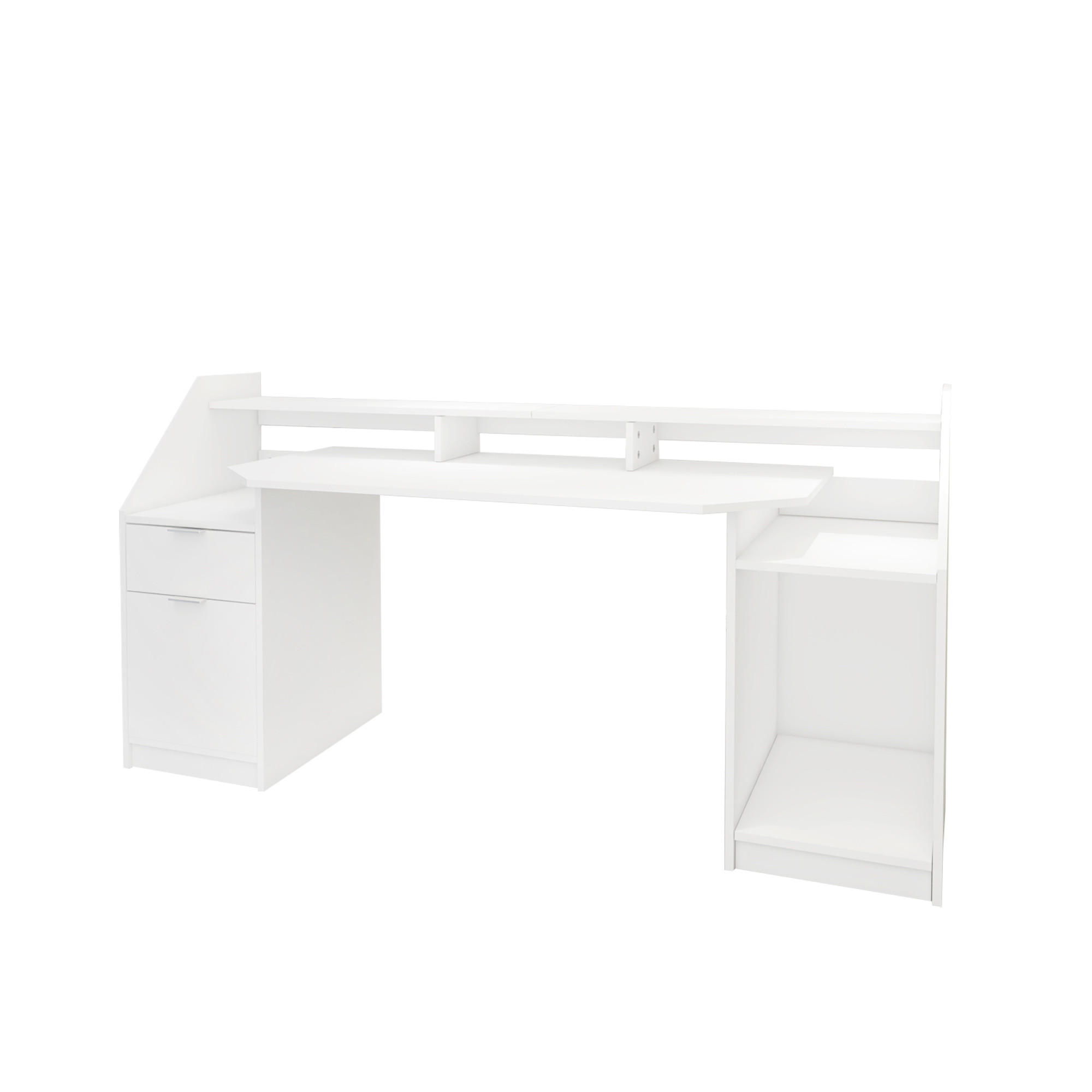 SCHREIBTISCH - Weiß, Holzwerkstoff (179.8/55/90.6cm) - ML-DESIGN
