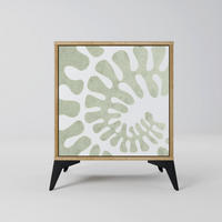 SIDEBOARD HELIX DANCE, Eichefarben, 57,5x42x70,5 cm, Schwarze Metall-Sternfüße - Eichefarben/Multicolor, Holzwerkstoff/Metall (57.5/70.5/42cm) - SpaceRebels