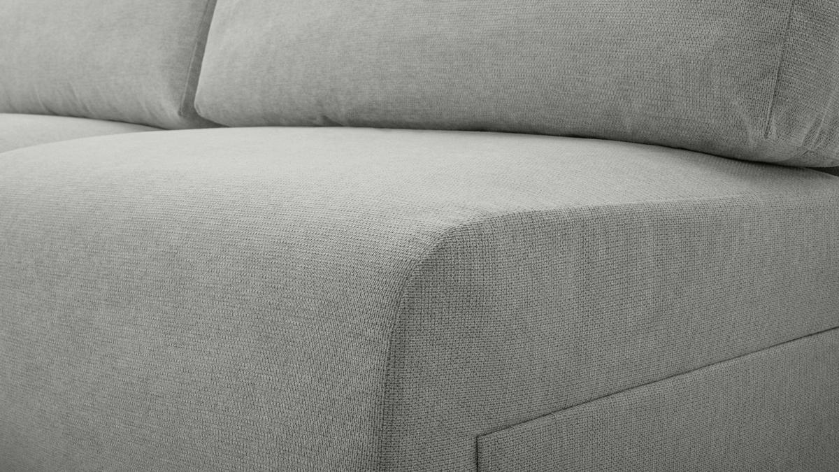 ECKSOFA mit Schlaffunktion Greste, Hellgrau - Hellgrau, Textil (150/223cm) - Meblito