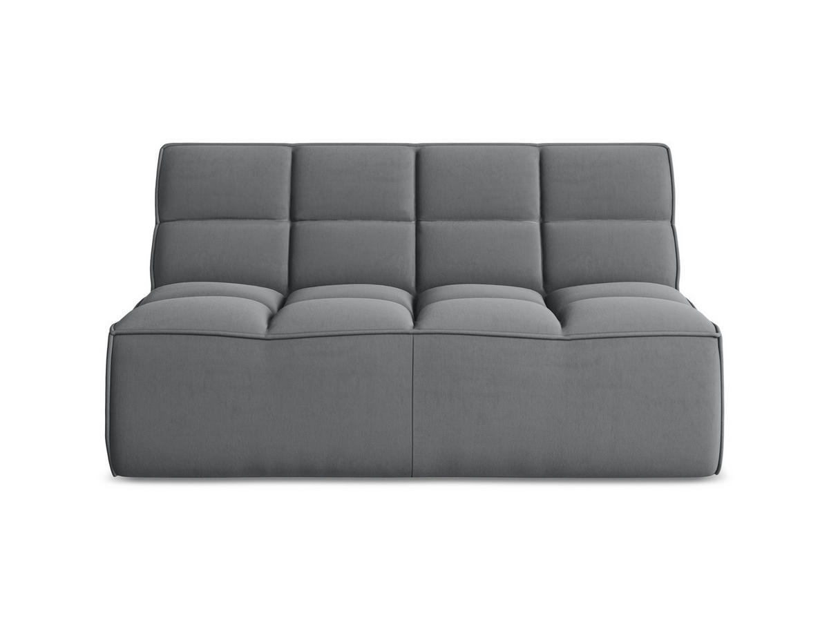2-SITZER-SOFA Samt Stoff Grau - Dunkelgrau/Schwarz, Kunststoff/Textil (160/75/93cm) - Makamii